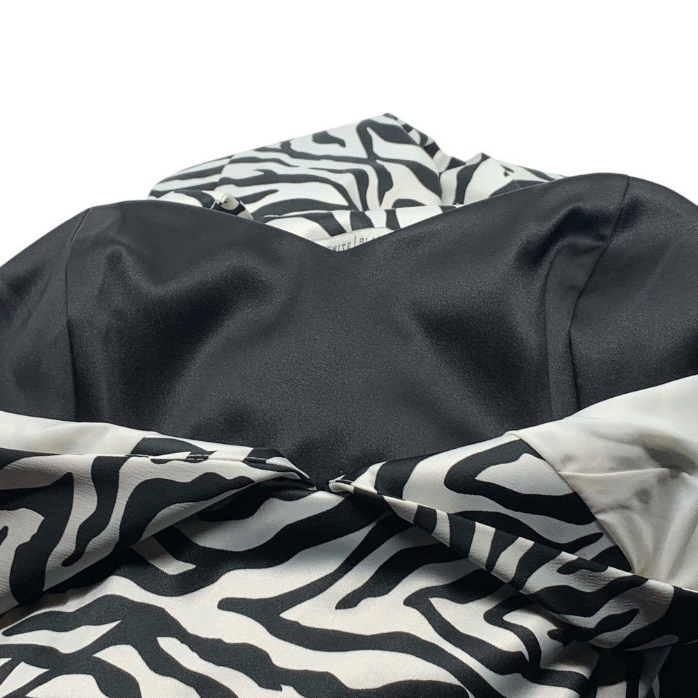 White House Black‎ Market Sleeveless Sheath Dress Zebra Animal Print Tie Belt 8 - Picture 3 of 7